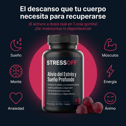 STRESSOFF™ | Gomitas de Relajación y Sueño Profundo